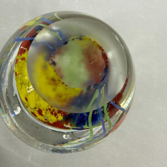 Murano Glass Candle Holders VTG paperweight fishbowl aquarium pair - Picture 4 of 6